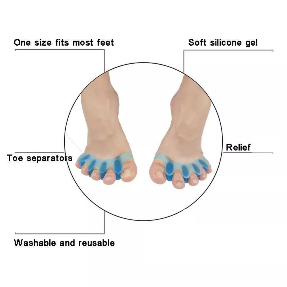 2pcs=1pair New Protective Toes Separator Suitable Bunion Corrector Material Soft Gel Straightener Spacers Stretchers Care Tool