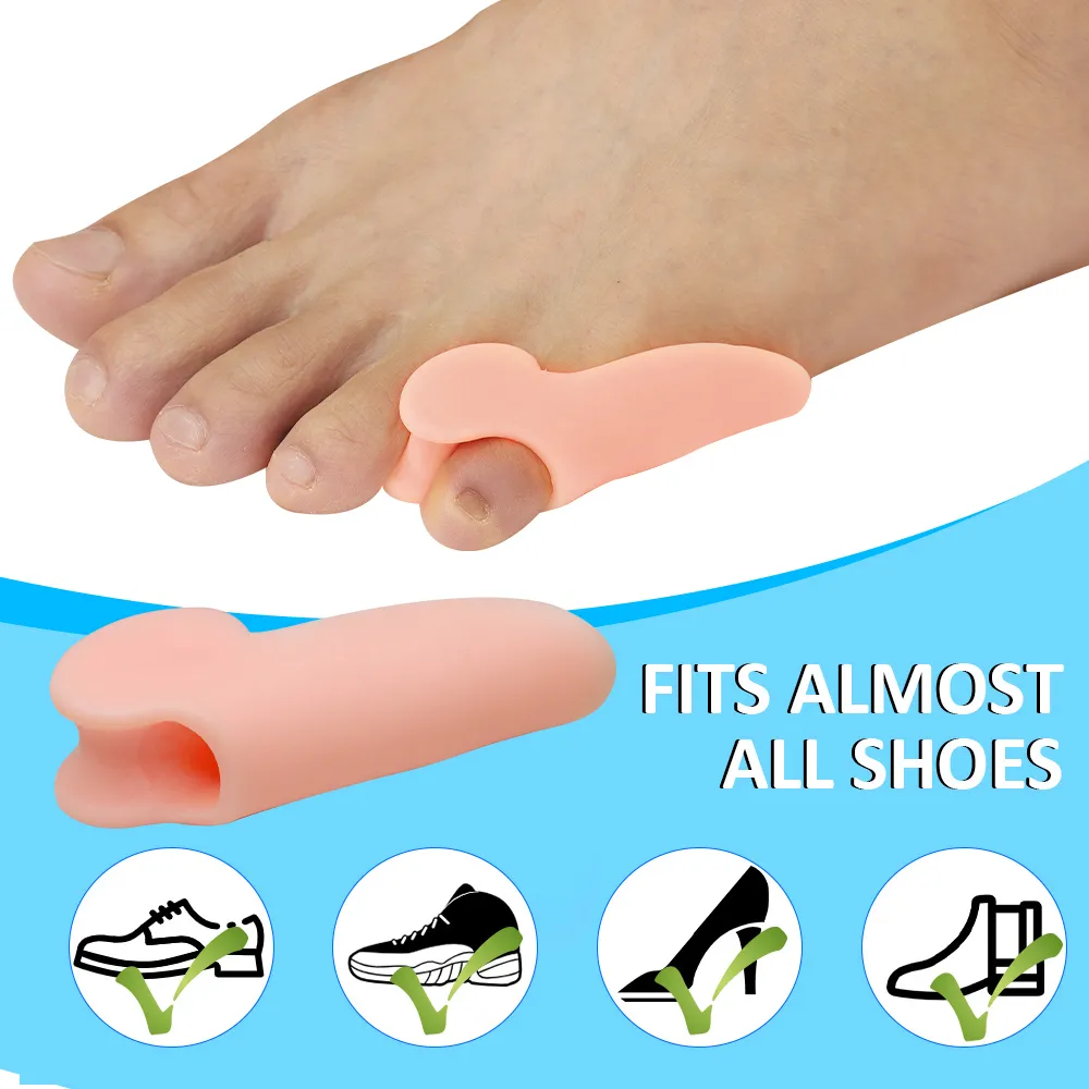 Pexmen 2/4Pcs Gel Pinky Bunion Corrector Little Toe Separator Bunionette Pads Toe for Pain Relief of Corn Callus and Blisters Pexmen 2/4Pcs Gel Pinky Bunion Corrector Little Toe Separator Bunionette Pads Toe for Pain Relief of Corn Callus and Blisters