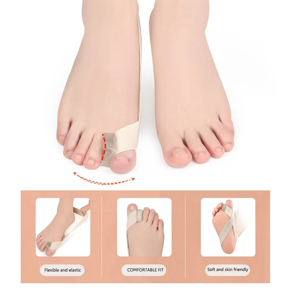 Unisex Toe Straightener Corrector Daily Wear Big Bone Toe Bunion Pull Strap Elastic Toe Separator Straightener for Foot Supplies