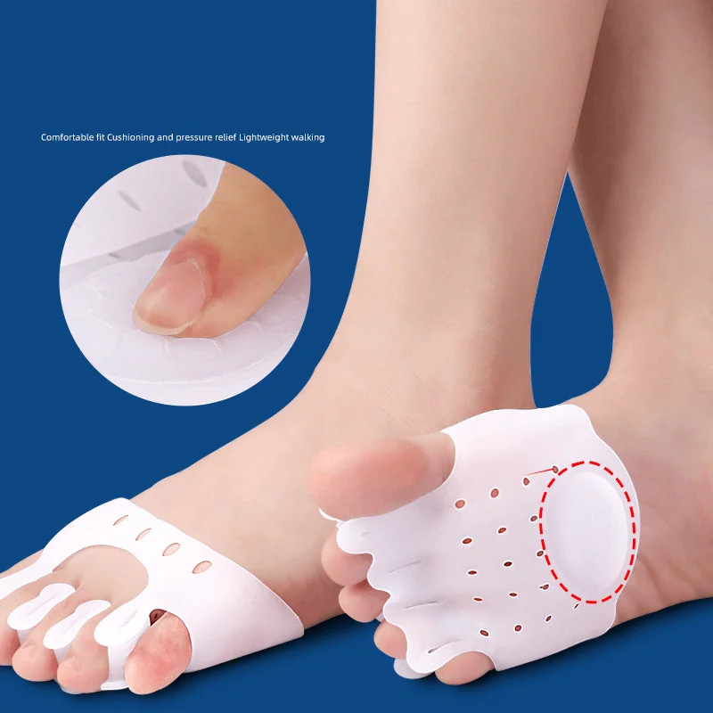Bunion Corrector Toe Separator Pads – Soft Silicone Foot Sleeves With 5-Toe Spacers (2 PCS = 1 Pair) - Image 5